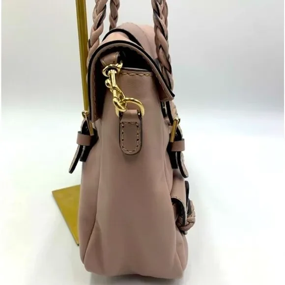 Auth Valentino Gavarini Histoire Satchel Preloved Pristine Pale Pink Beige - Picture 16 of 16